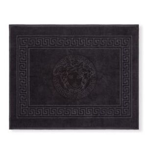Versace MEDUSA black terry bath mat 22 x 33